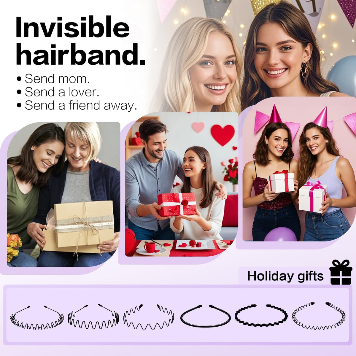 fenshine six headbands laid flat shows style variety and outfit-matching benefit