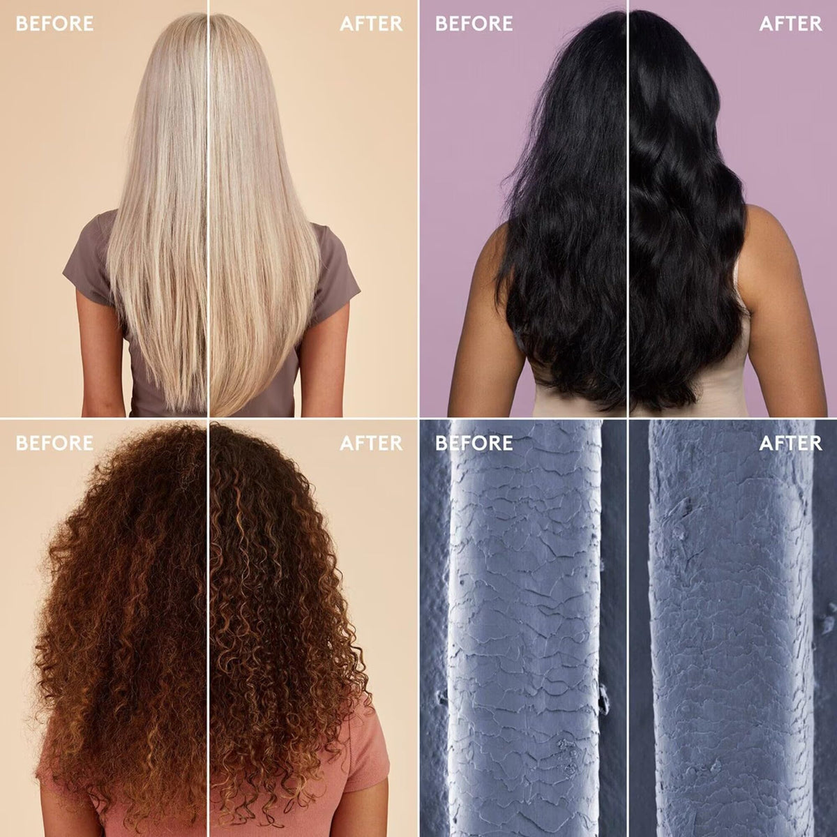 FENTY BEAUTY applying treatment to wet hair demonstrating repair benefits