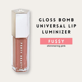 FENTY BEAUTY applicator close-up displaying wand and precise gloss application benefit