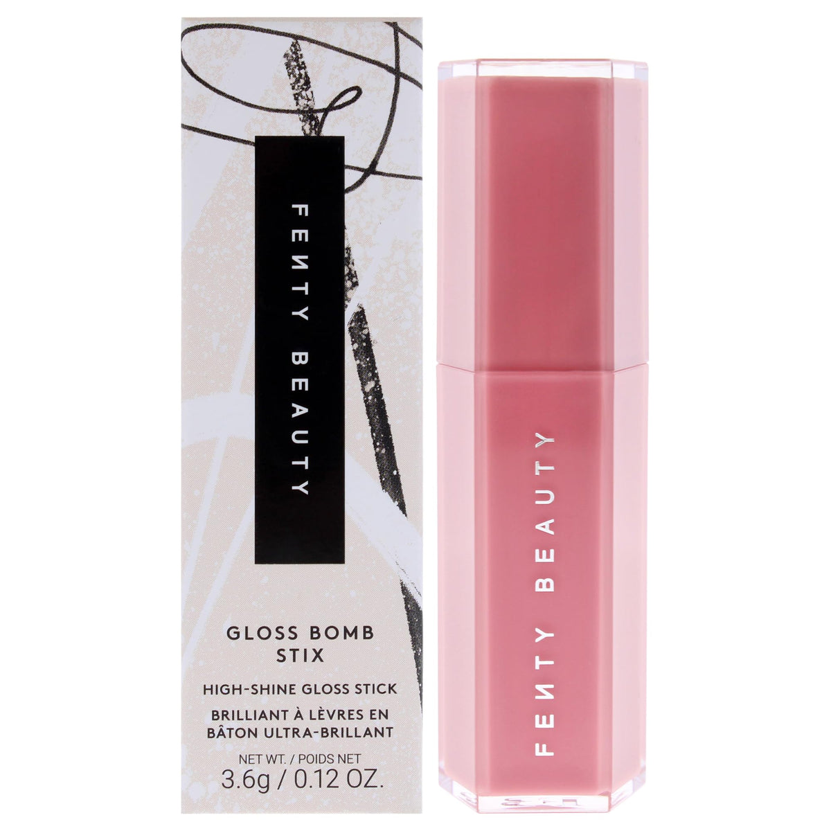 FENTY BEAUTY gloss stick front view showing sleek tube and glossy finish