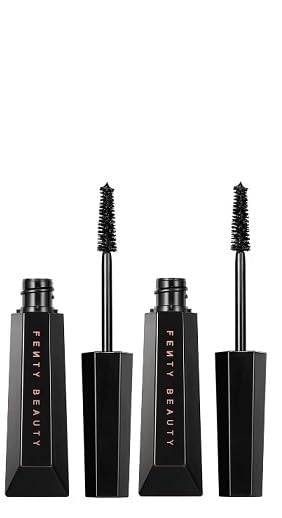 Fenty Beauty Hella Thicc mascara in use on lashes for instant volumizing effect