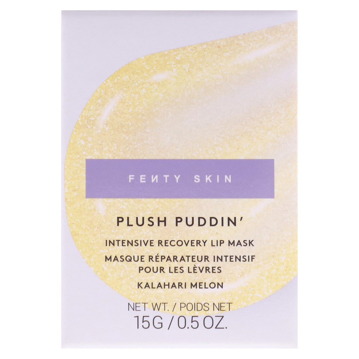 FENTY BEAUTY applied on lips demonstrating Plush Puddin smooth, plumper appearance
