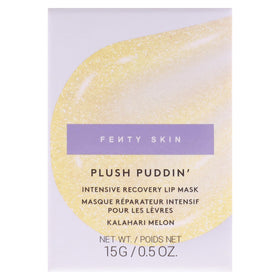 FENTY BEAUTY applied on lips demonstrating Plush Puddin smooth, plumper appearance