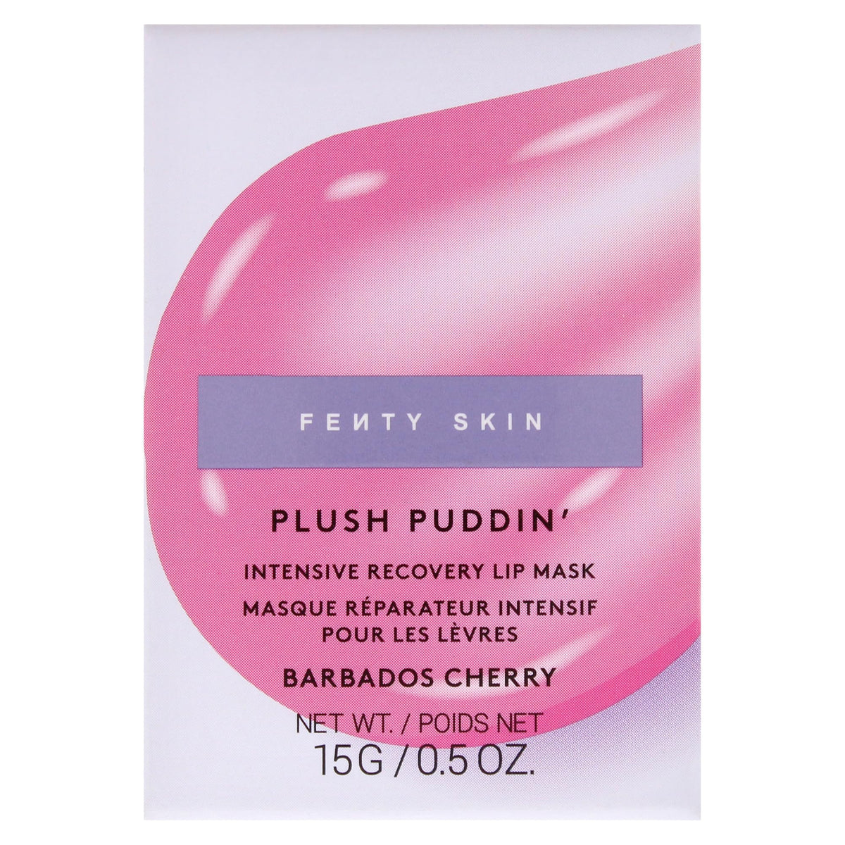 FENTY BEAUTY Plush Puddin on model lips highlighting smooth, plumper-looking pout