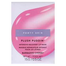 FENTY BEAUTY Plush Puddin on model lips highlighting smooth, plumper-looking pout