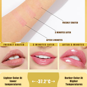 Fenvio swatch on hand demonstrating pH color shift and long-lasting pigmentation