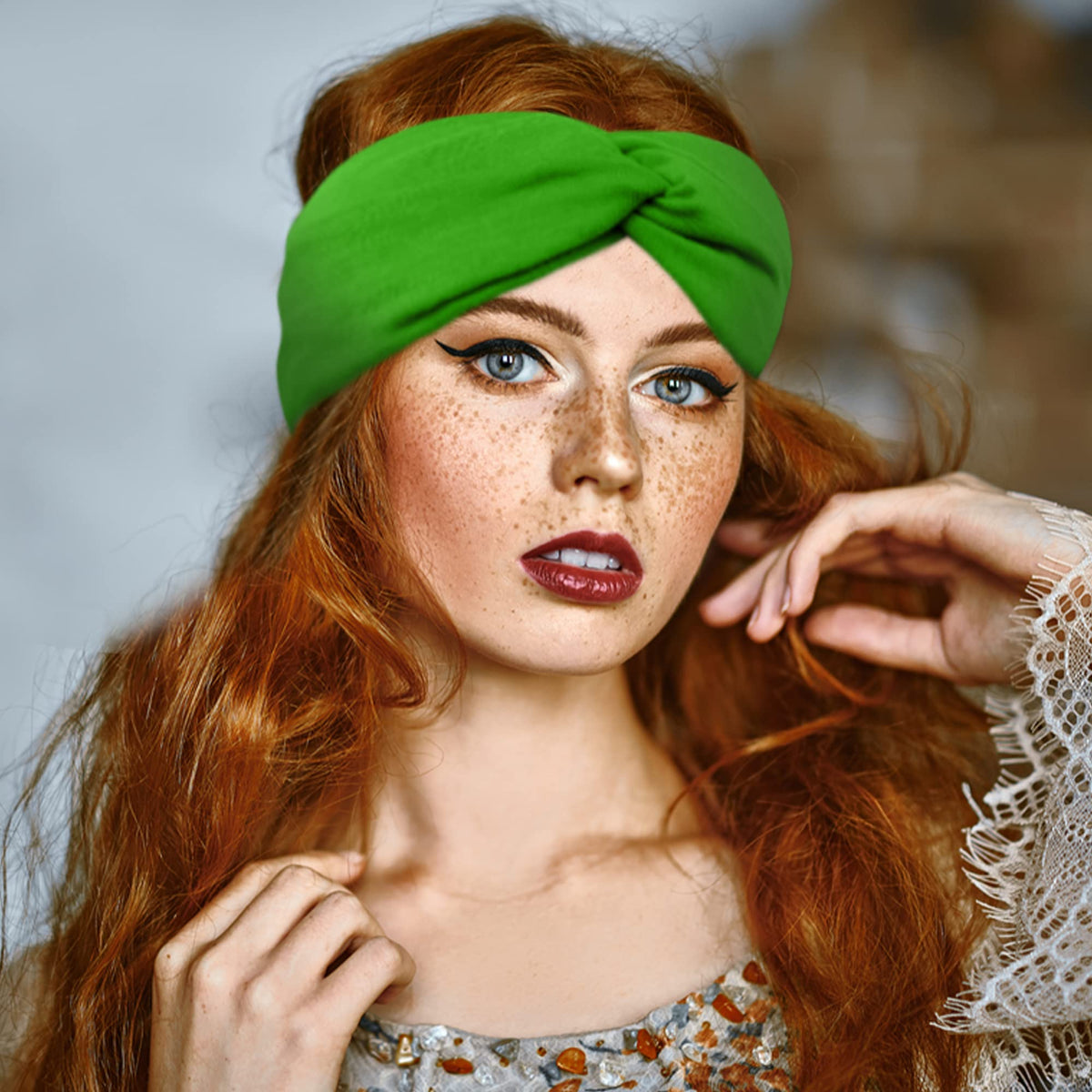 FEQO headband next to a coin showing scale and travel-friendly size benefit