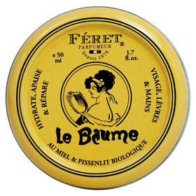 Feret Parfumeur tin front view showing elegant design and portability