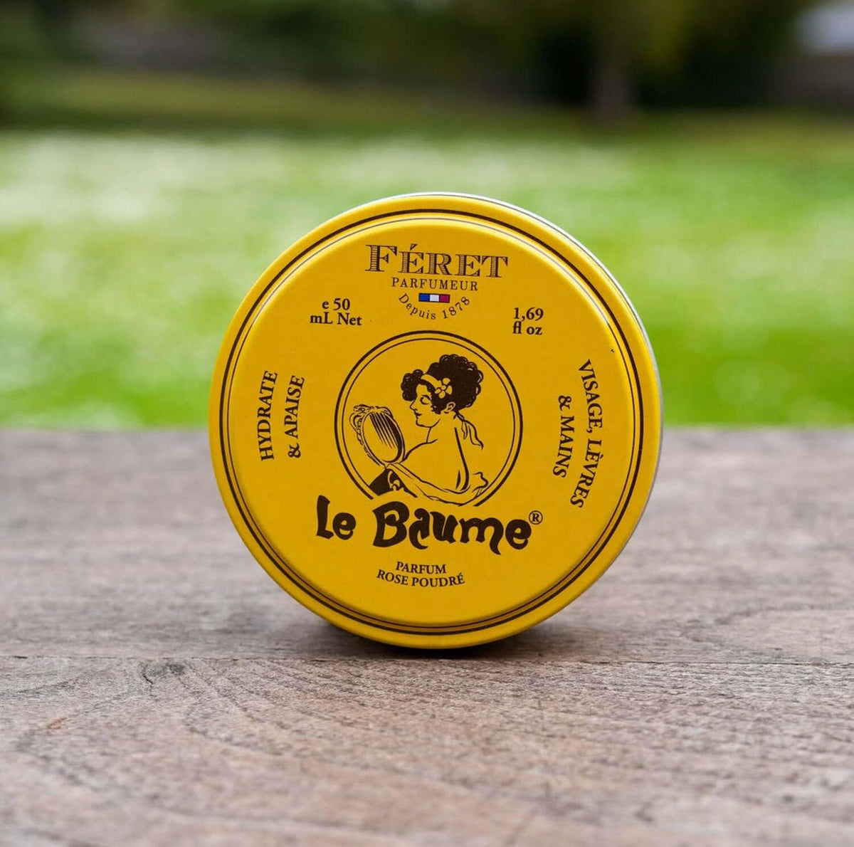 Feret Parfumeur open tin revealing silky balm texture for easy glide