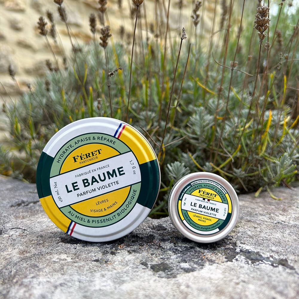 Feret Parfumeur vintage tin detail, elegant packaging adds aesthetic value