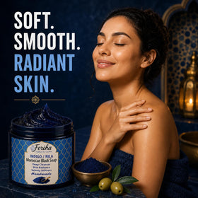 FERIHA bathroom hammam lifestyle image showing ritual use and relaxing spa benefit