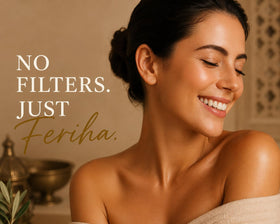 FERIHA travel-ready jar packed in toiletry bag for convenience