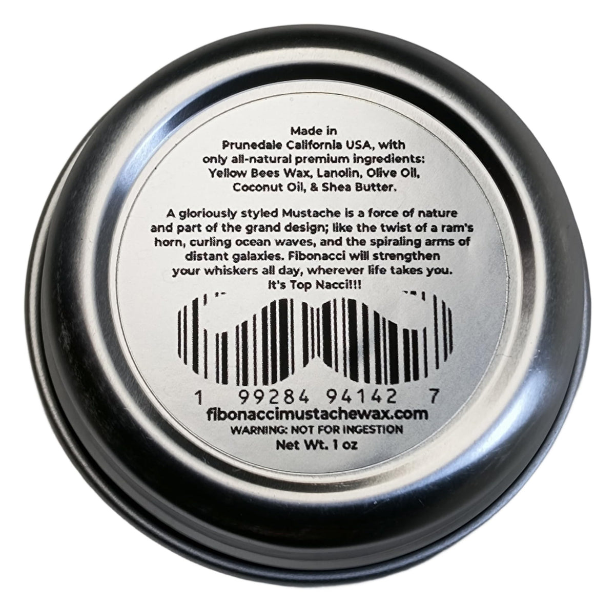 Fibonacci Mustache Wax application with included pick demonstrating easy no-heat use