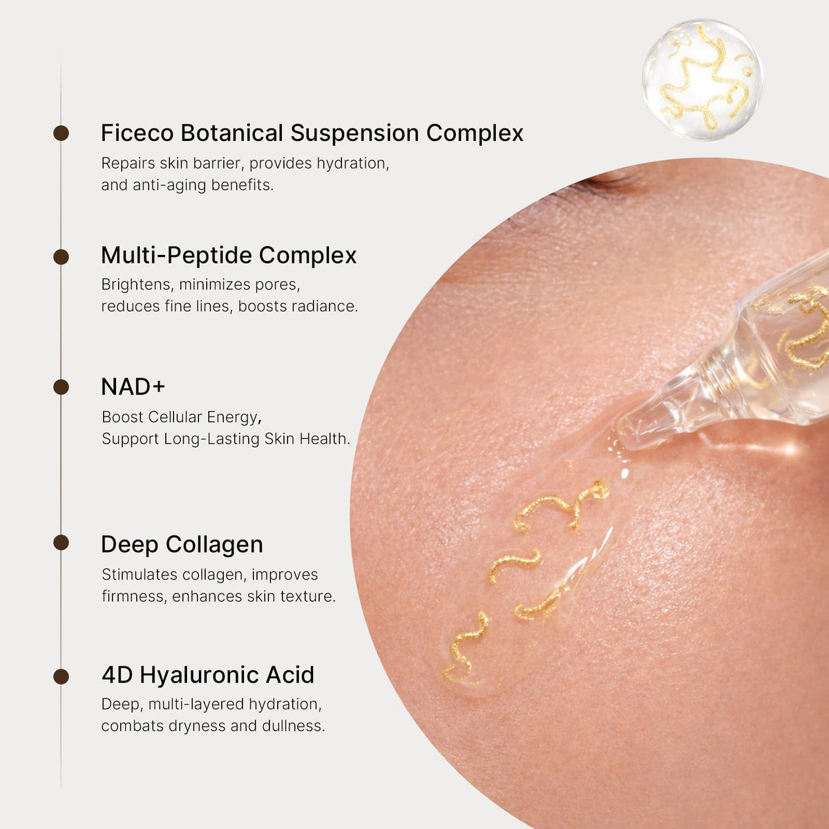 FICECO ampoule in hand demonstrating compact travel-friendly scale