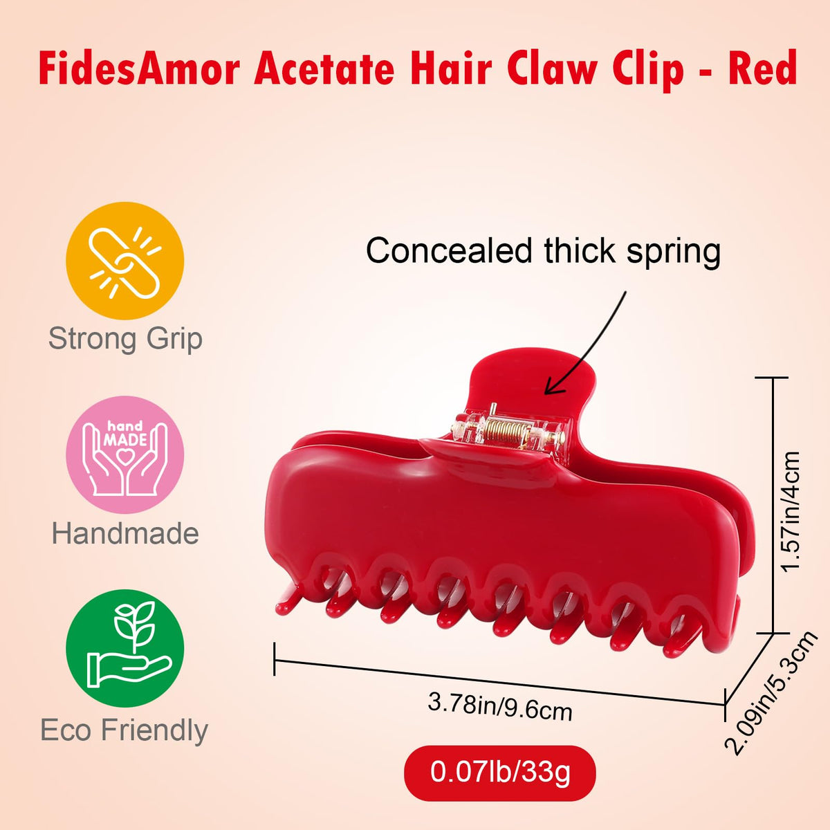 FidesAmor acetate texture close-up highlighting smooth gloss and durability