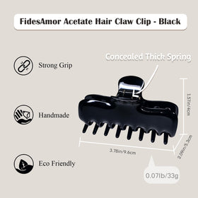 FidesAmor close-up of acetate texture highlighting smooth, hair-friendly polish