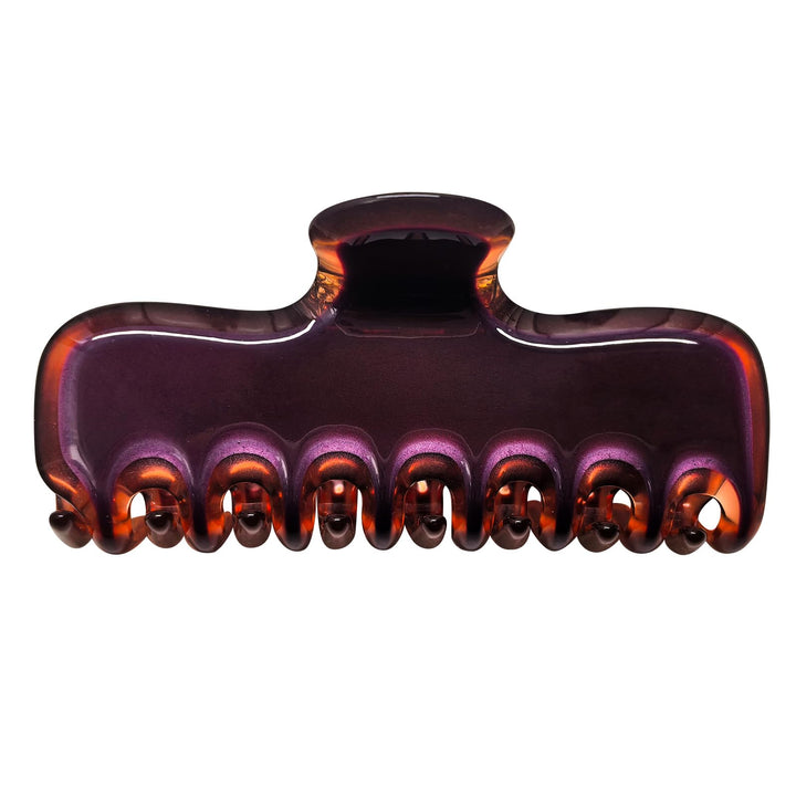 FidesAmor dark brown clip front view showing polished finish and secure hold