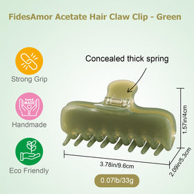 FidesAmor close-up of acetate texture and sheen showing smooth surface benefit: reduces hair tugging