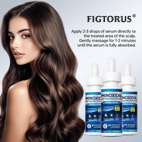 FIGTORUS bottle next to hand for size comparison showing generous 180ml supply