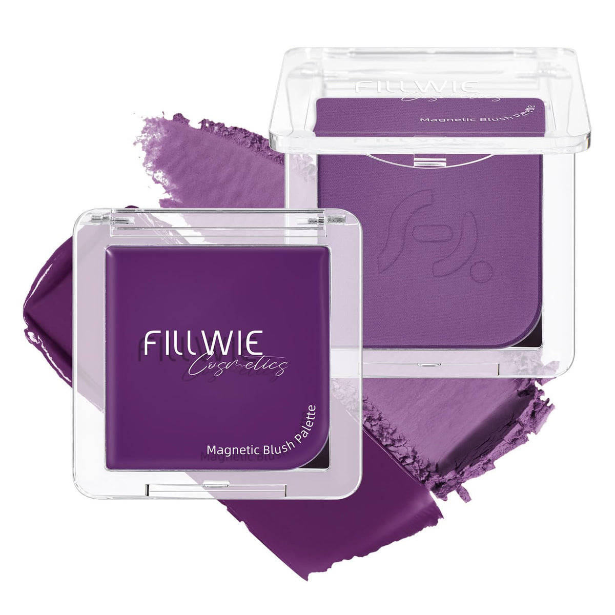 Fillwie compact front view showing violet duo and travel-friendly design