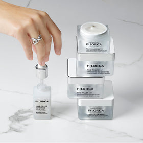 Filorga Time-Filler 5-XP label closeup listing peptides and botanical extracts