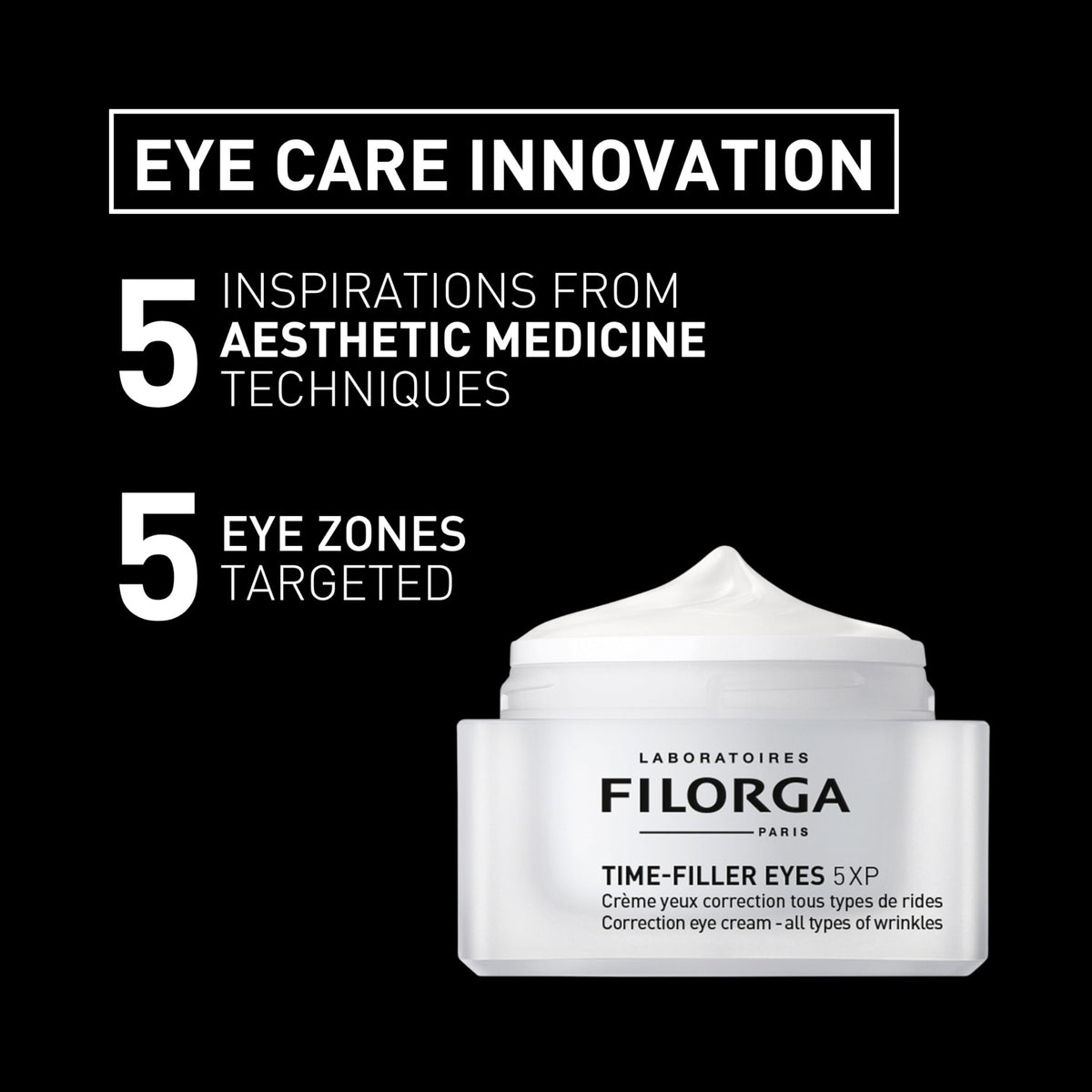 Close-up of cream texture from Filorga showing smooth finish and immediate plumping