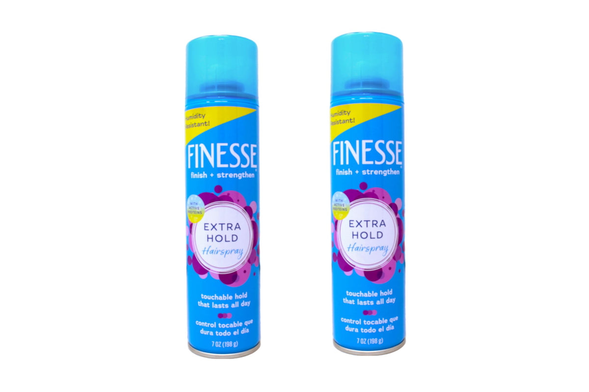 Finesse front packaging showing 7 oz can and pack of two for reliable hold