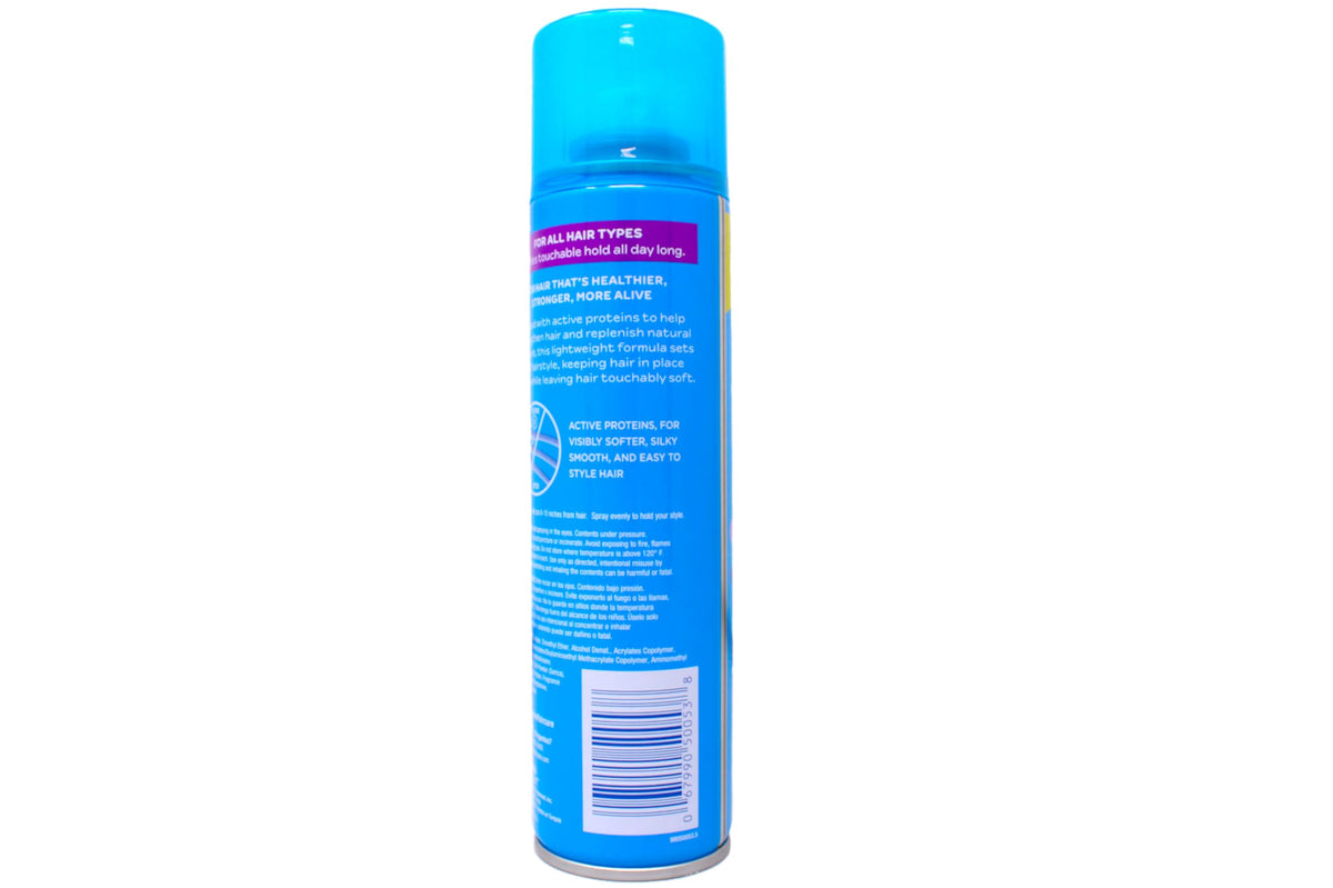 Finesse can held in hand to show size and travel-friendly convenience