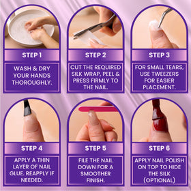 Finga-Nails file and supplies flatlay for easy at-home repairs