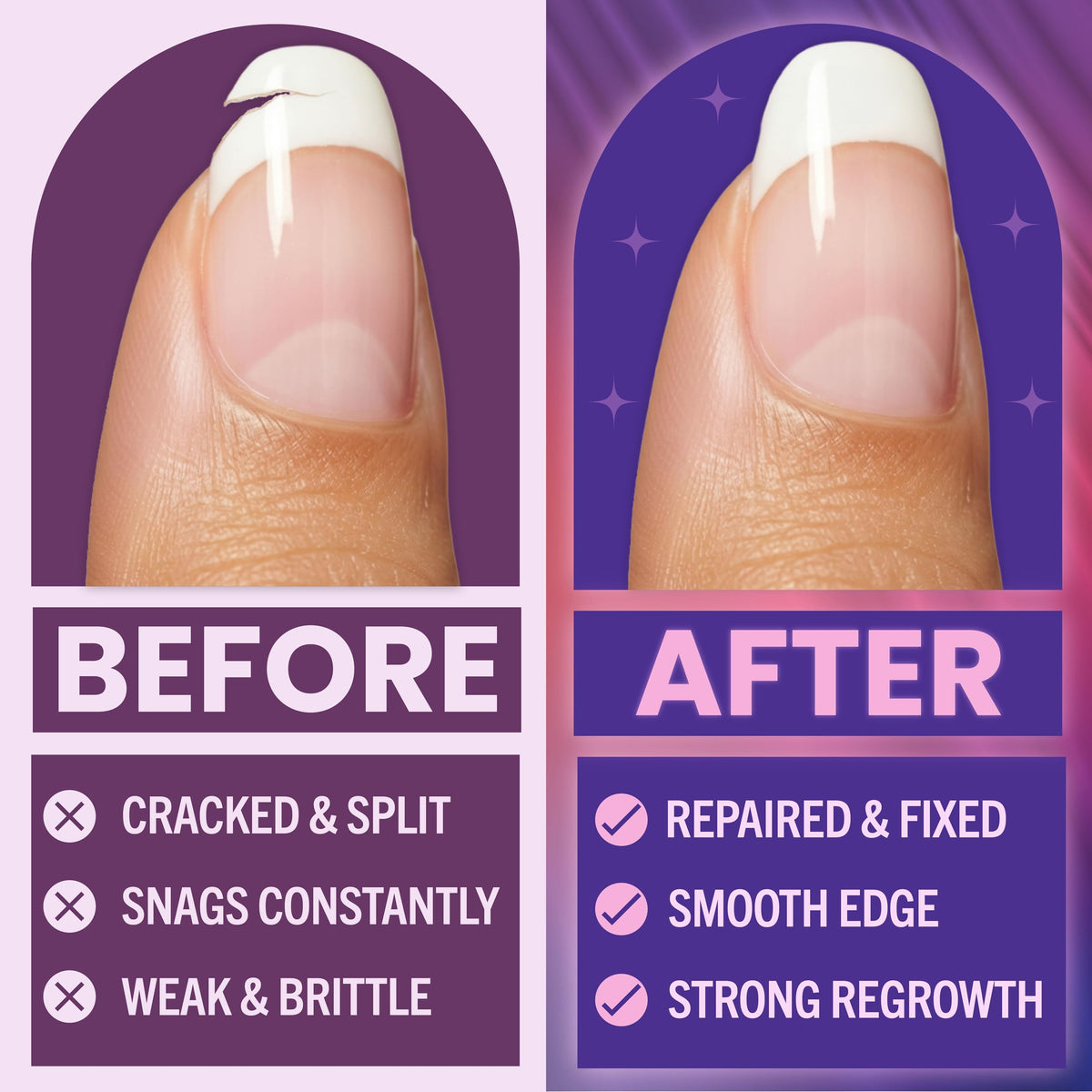 Finga-Nails adhesive bottle with cap for secure nail bonding