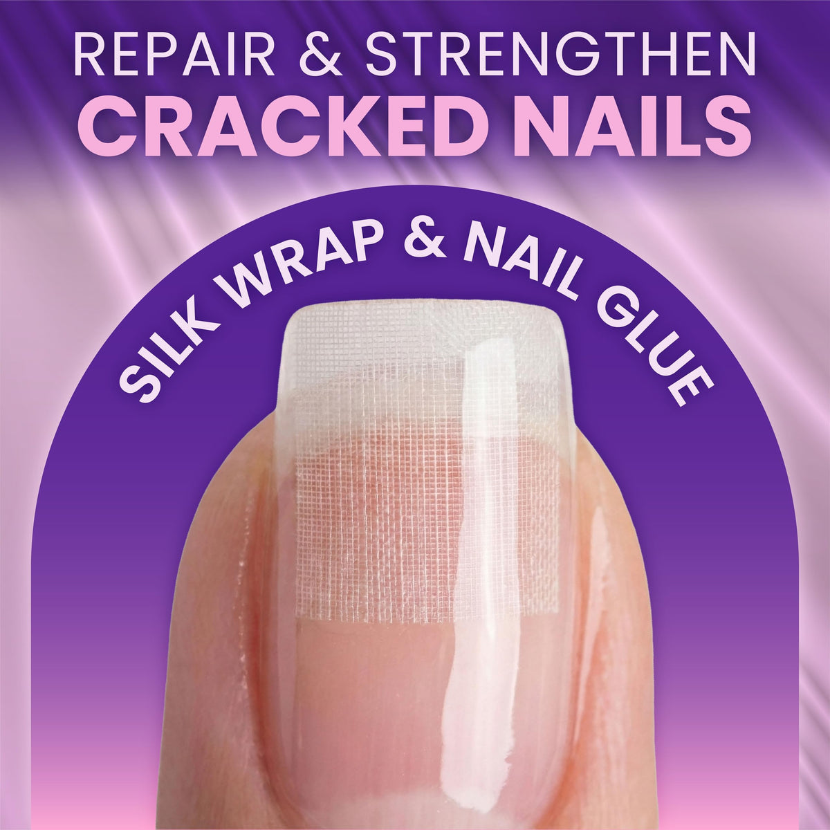 Finga-Nails silk wrap close-up displaying texture for flexible support