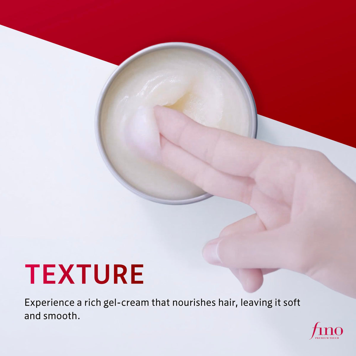Fino label detail with Japanese text showing advanced formulation