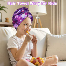 FIOBEE long hair wrapped in turban showing gentle drying without frizz