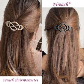 Fireach clips used in half-updo showing secure styling and retro flair