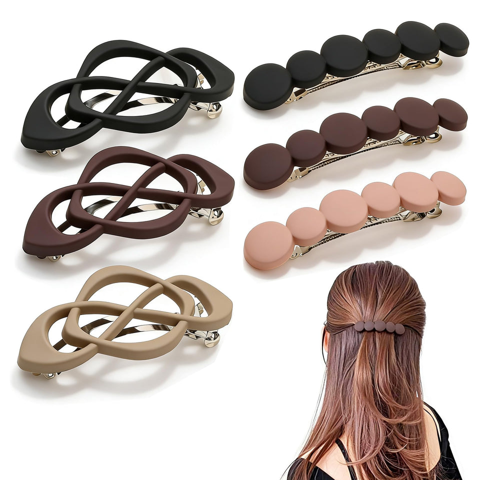 Fireach front packaging showing six barrettes and vintage design benefit