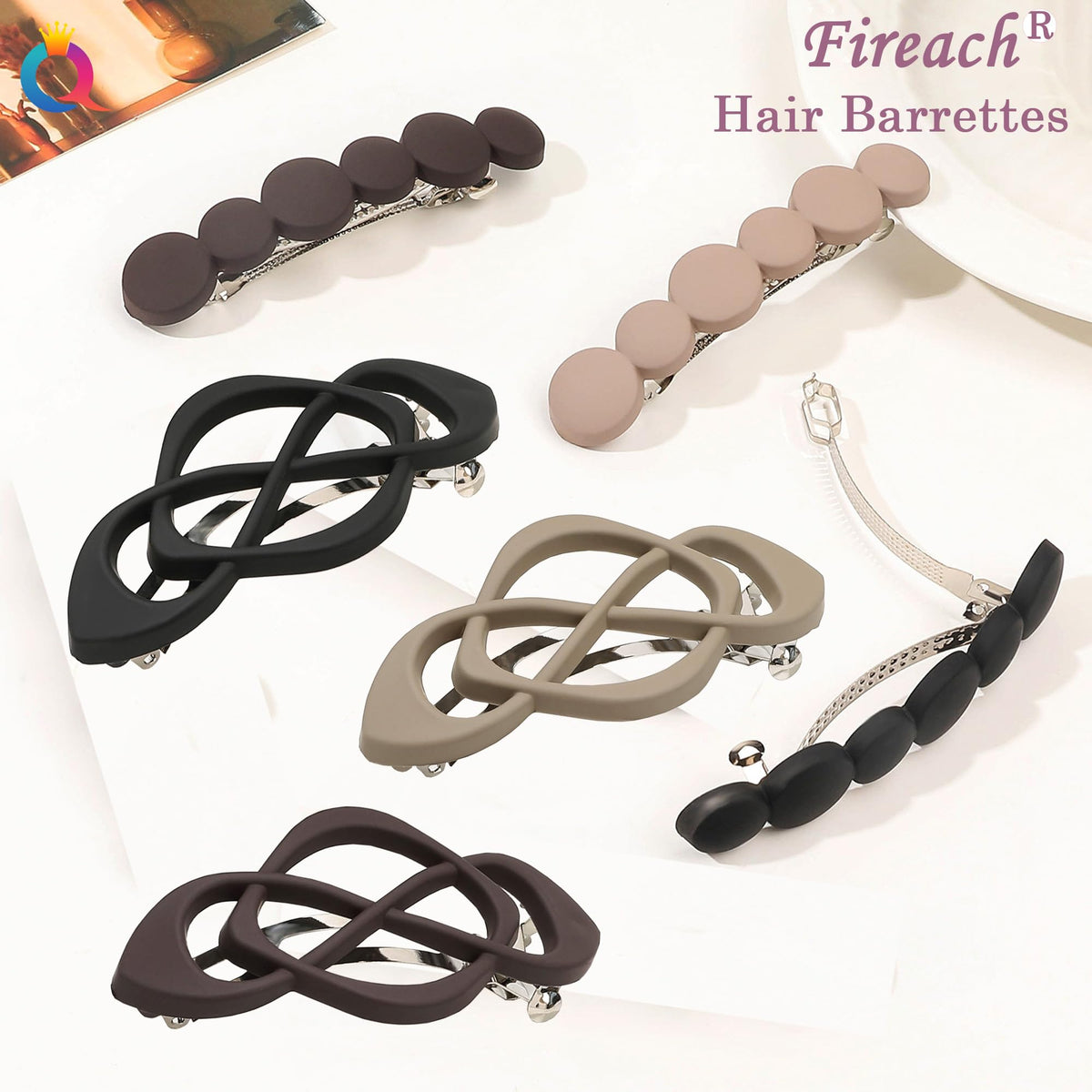 Fireach clips beside ruler showing 3.3–3.5 inch size for reliable hold