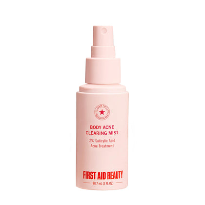 First Aid Beauty front packaging shows 3 oz acne spray for easy identification