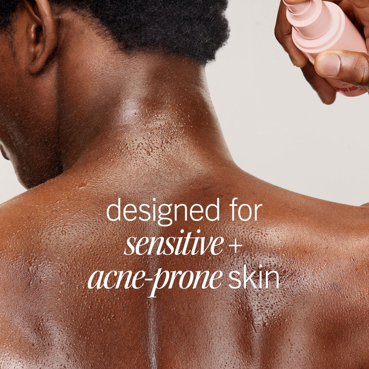 First Aid Beauty mist on skin texture showing quick-drying, non-sticky finish