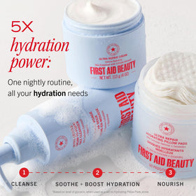 First Aid Beauty bottle in hand for scale illustrating travel-friendly size benefit