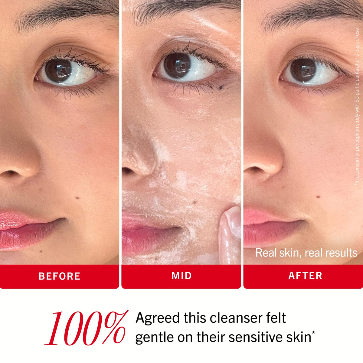 First Aid Beauty cleanser staged on bathroom counter for calm skincare routine