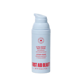 First Aid Beauty front packaging showing moisturiser benefits