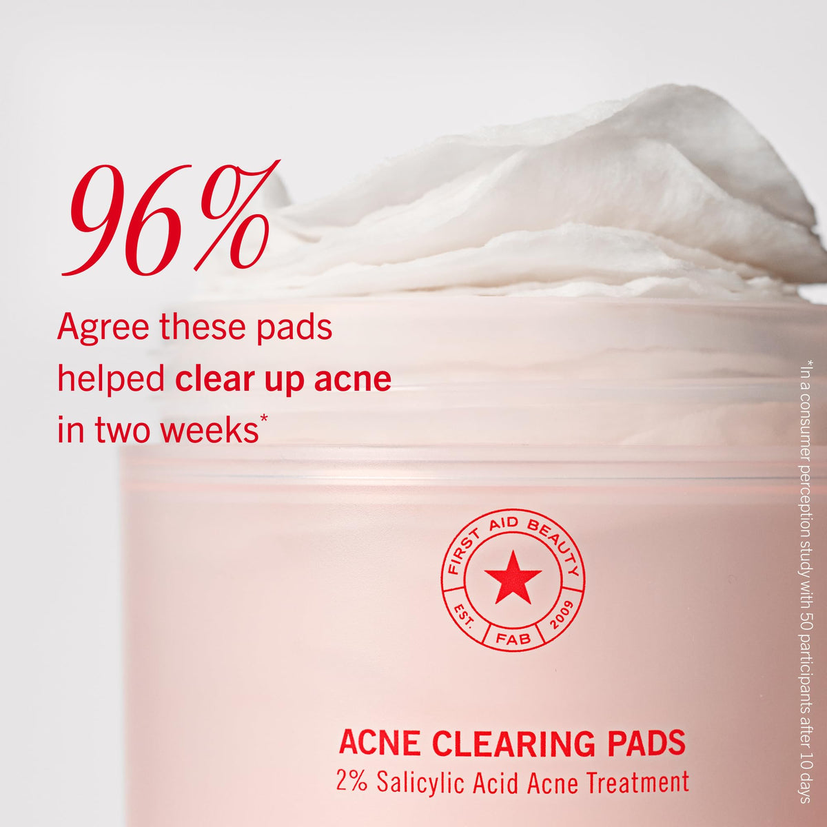 First Aid Beauty product label close-up highlighting ingredient transparency