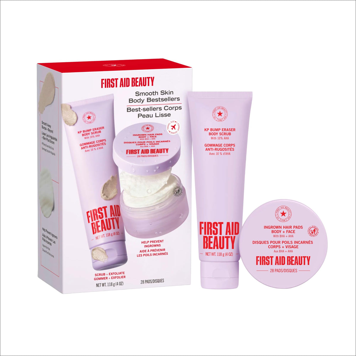 First Aid Beauty KP Bump Eraser front packaging showing product benefit