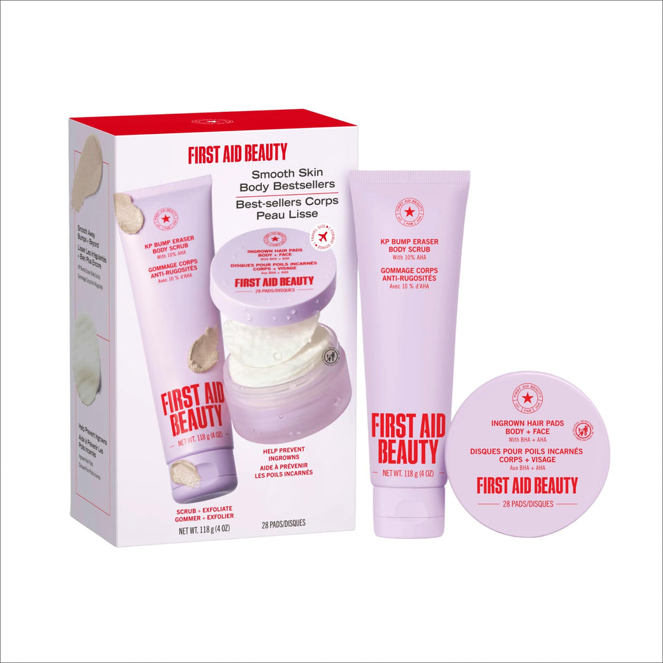 First Aid Beauty KP Bump Eraser front packaging showing product benefit