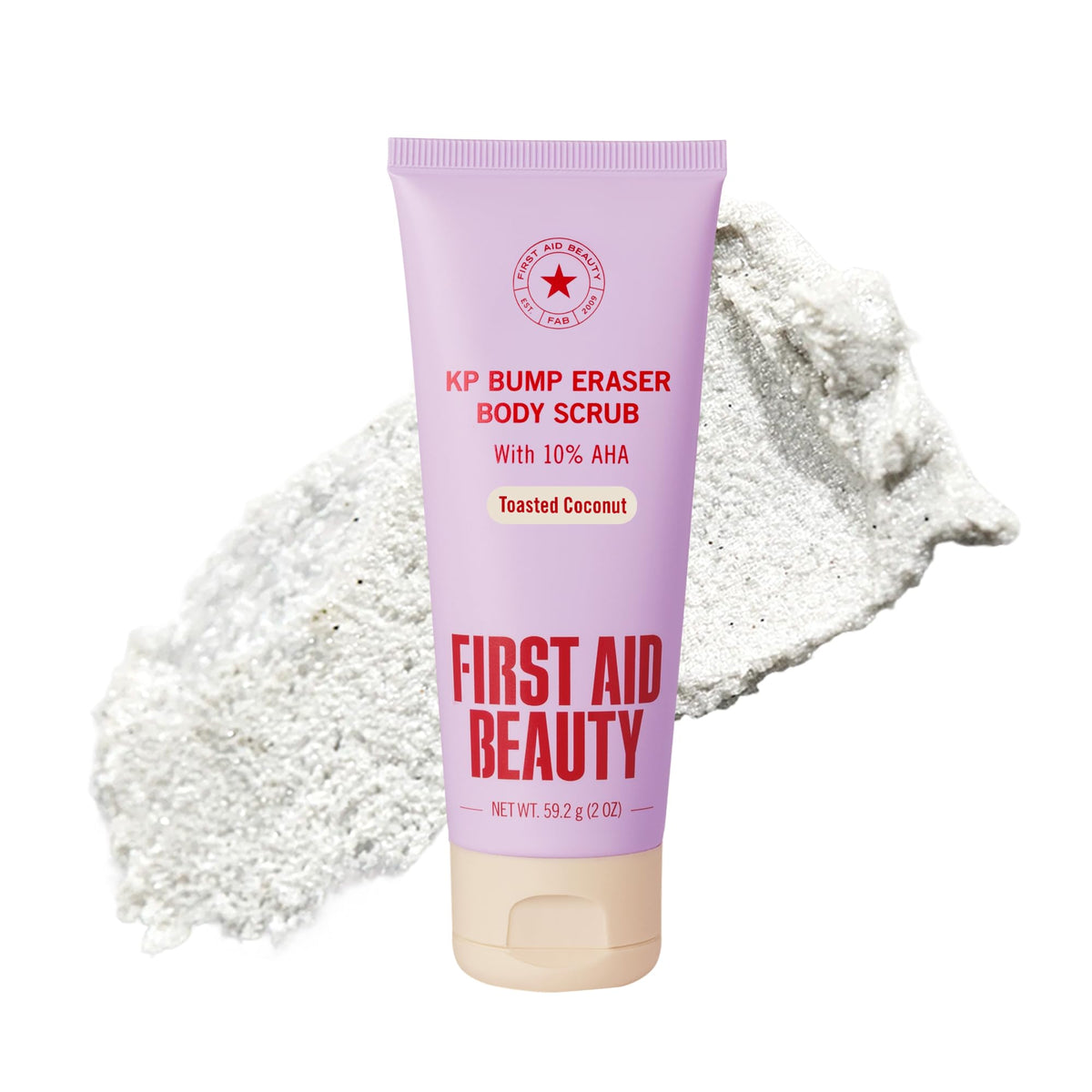 First Aid Beauty front packaging showing KP Bump Eraser benefits and scent