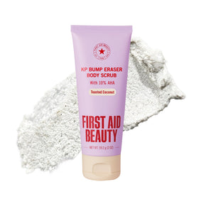 First Aid Beauty front packaging showing KP Bump Eraser benefits and scent