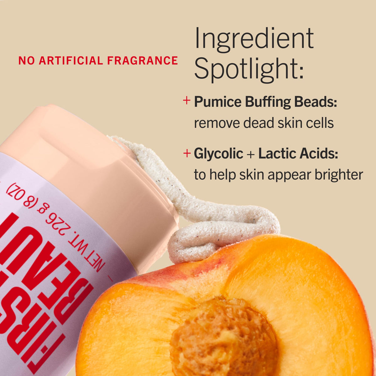 First Aid Beauty Vitamin E and bisabolol ingredient visual soothing benefits