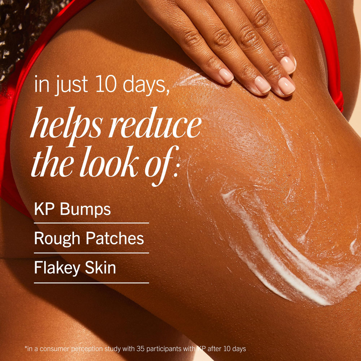 First Aid Beauty being smoothed on arm demonstrating visible texture improvement