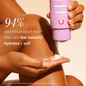 First Aid Beauty label close-up with ingredient names and usage guidance