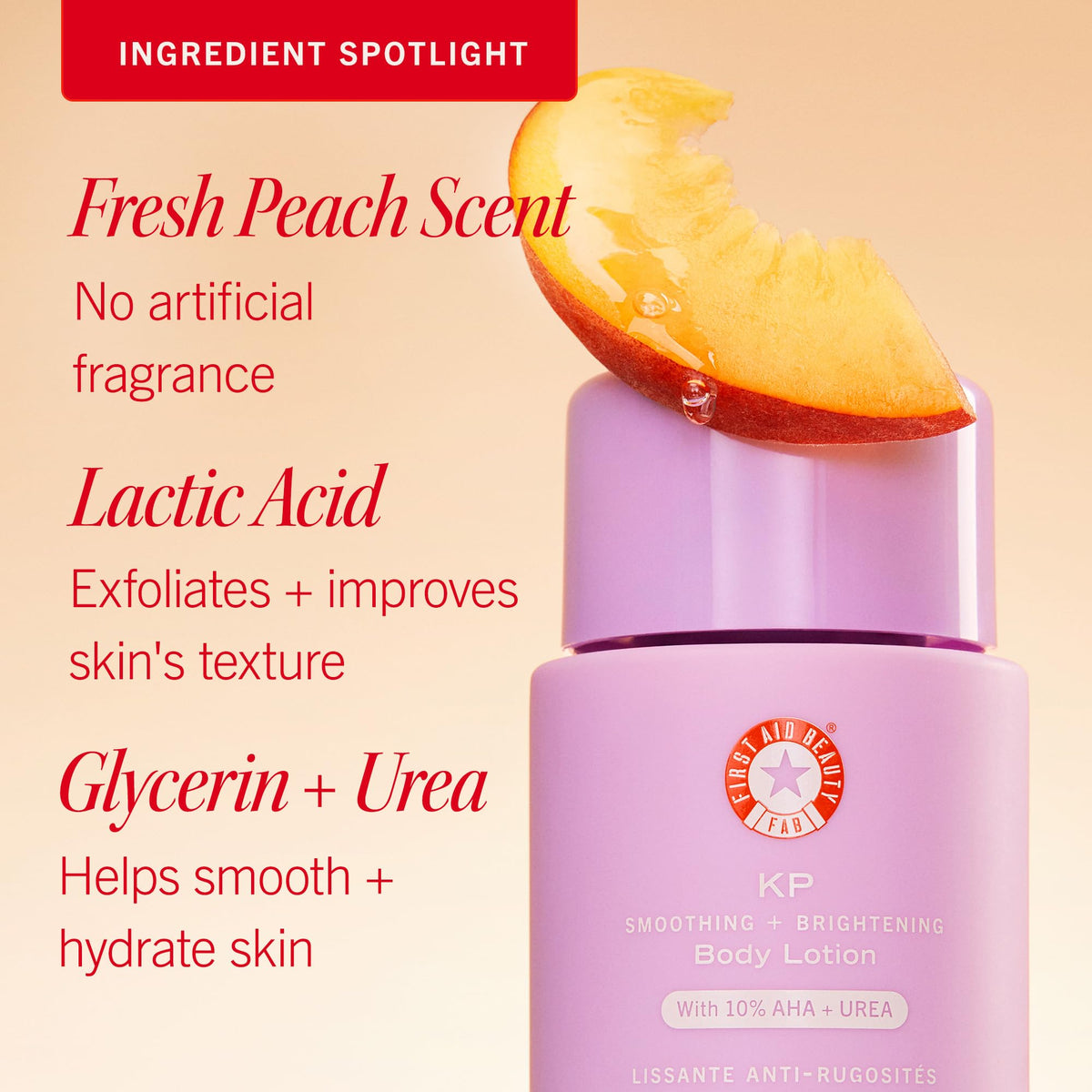 First Aid Beauty bottle held in hand to show 6.7 fl oz size